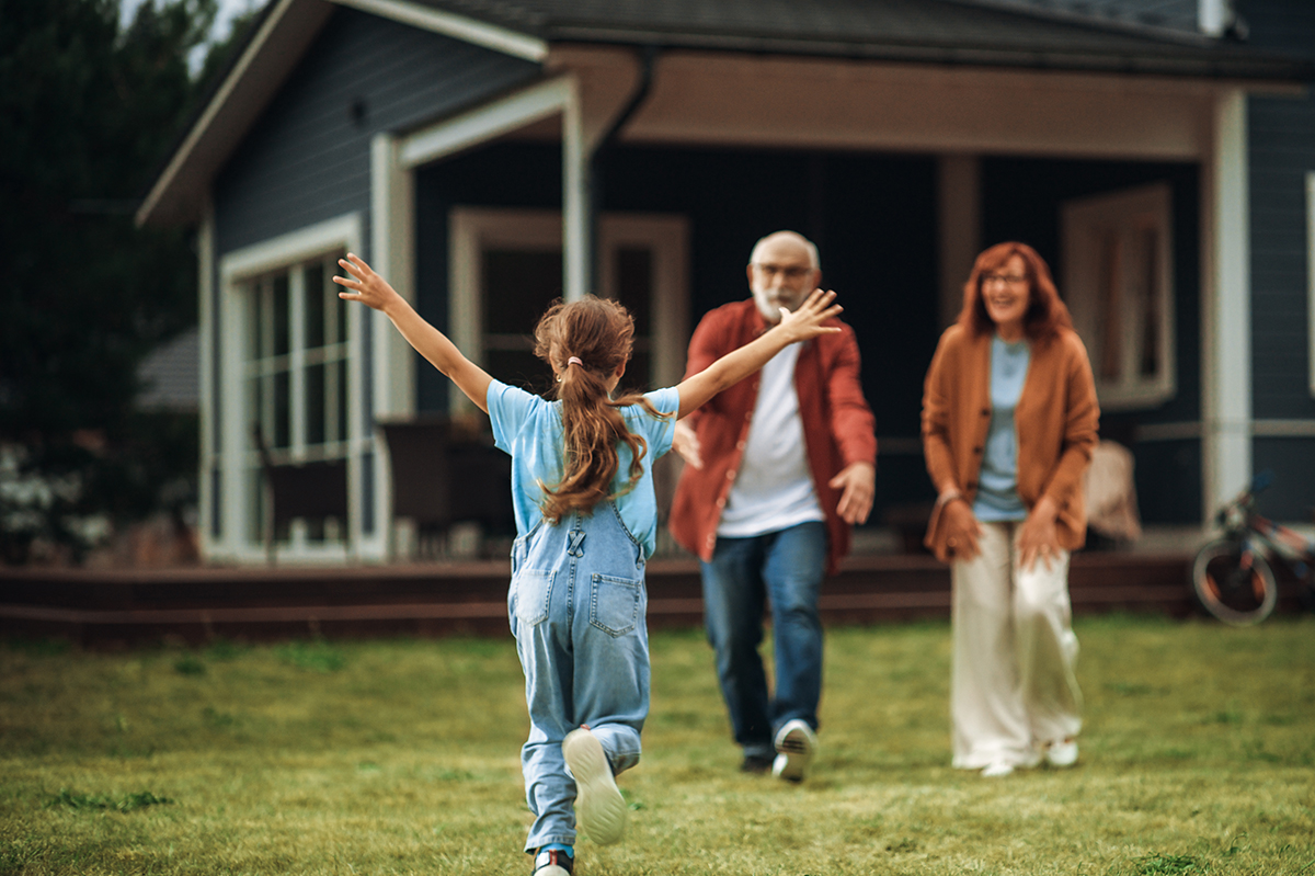 Granny and Grandpa are Excited to Meet Their Young Daughter in F